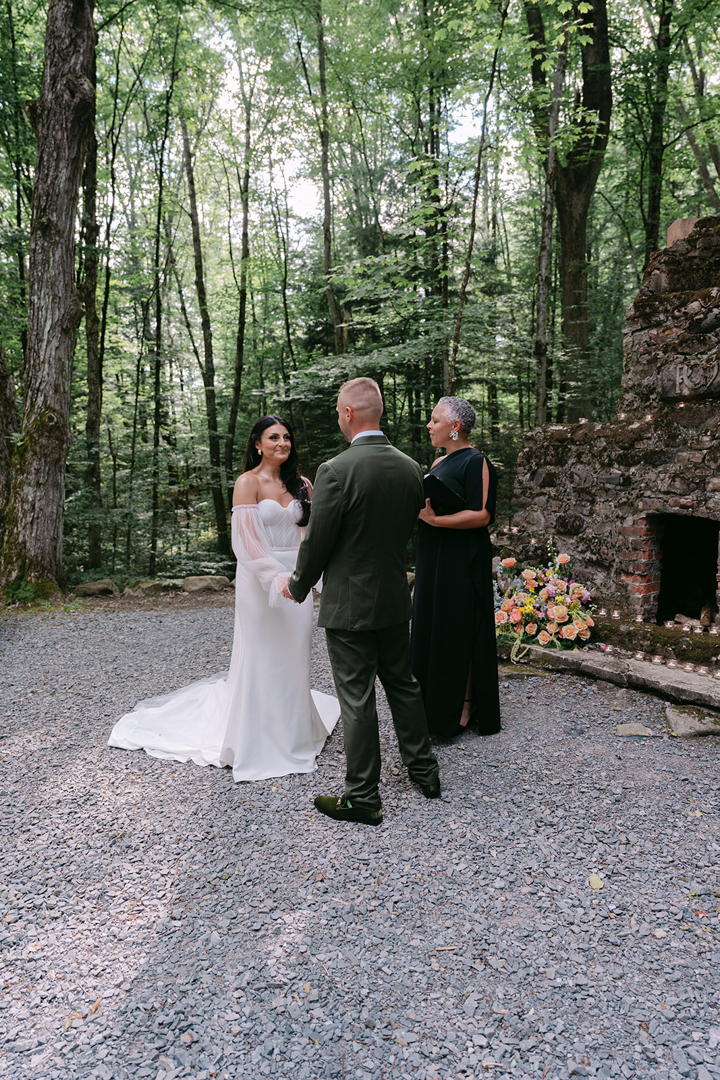Chrissy & Mike with The Officiant